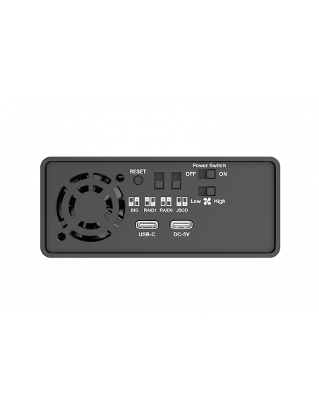 Stardom 2 Bay UR2-B32 M.2 NVMe SSD Hardware RAID  External Storage with USB 3.2 Gen 2 C-A cable x 1,
