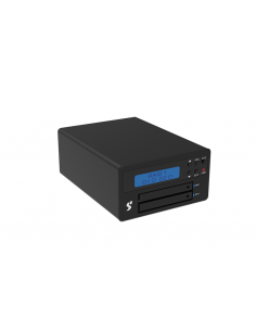 Stardom 2 Bay UR2-B32+ LCD display of  M.2 NVMe SSD...