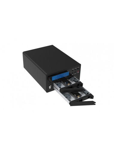 Stardom 2 Bay UR2-B32+ LCD display of  M.2 NVMe...