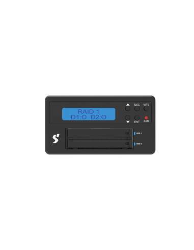 Stardom 2 Bay UR2-B32+ LCD display of  M.2 NVMe...