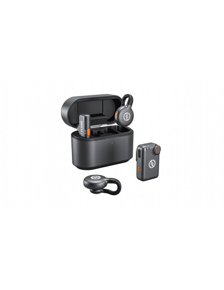 Hollyland LARK M2S Wireless Lavalier Microphone Combo (with Camera RX + USB-C RX + USB-C to Lightning Cable, Space Gray)