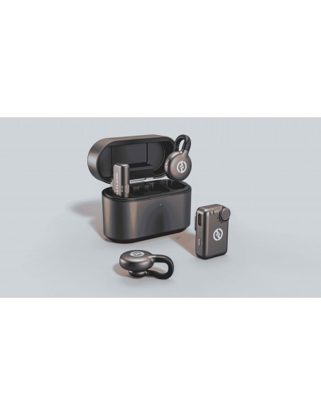 Hollyland LARK M2S Wireless Lavalier Microphone Combo (with Camera RX + USB-C RX + USB-C to Lightning Cable, Space Gray)