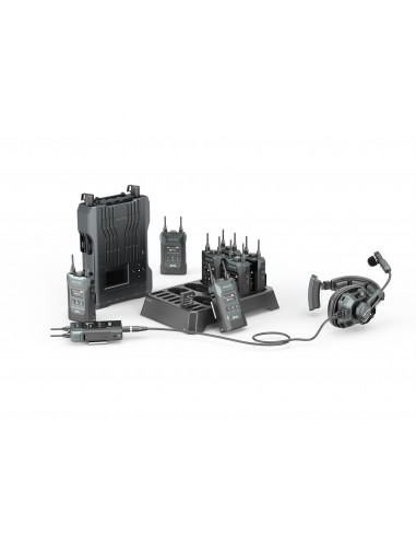 Hollyland Hollyvox G51-8B-SE Full Duplex Wireless Intercom System with 8 Belt Packs Single ear heads