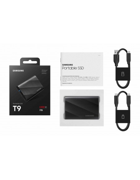 Samsung SSD T9 Gris 1TB, USB 3.2, 5 Años Garantía. 2000MB/seg. MU-PG1T0B/EU Canon Digital Incluido