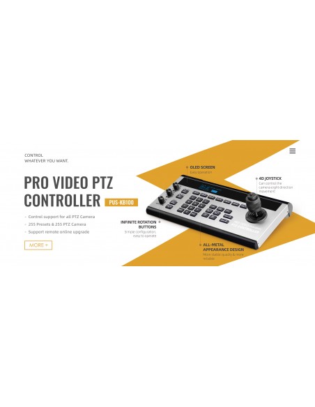 SZPUAS Controlador de cámara PTZ por IP de múltiples protocolos, Joystick 4D