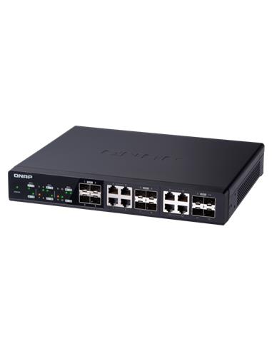Switch Qnap 24 Puertos 10Gbit, 12FC y 8 RJ45
