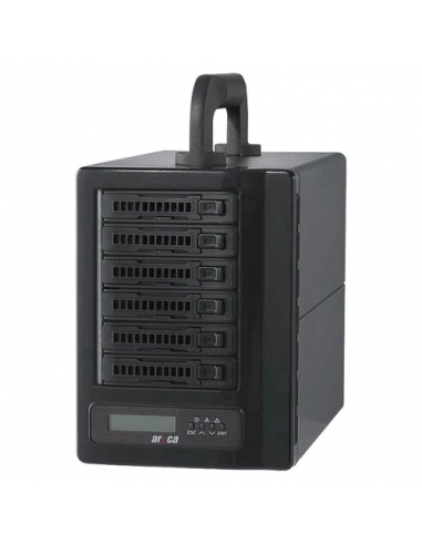 Areca Desktop RAID,6 x 2.5 NVMe U2/U3 12Gb/s SAS HDD's, 2x40Gb/s TB3 & USB-C 3.2, SAS Exp.