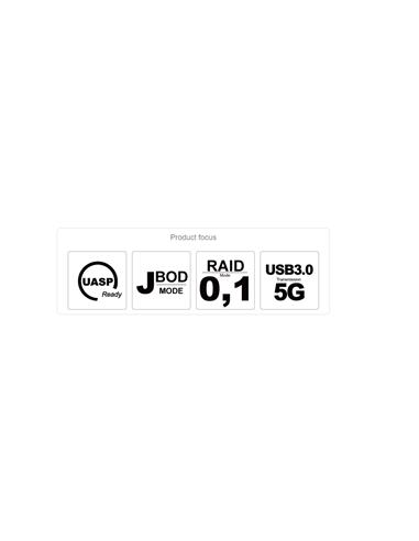 Raidon Cabina Portátil SSD/HDD x2 RAID0,1, JBOD USB3.0 GR2660-B3