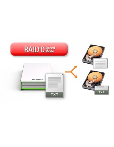 Raidon Cabina Portátil SSD/HDD x2 RAID0,1, JBOD USB3.0 GR2660-B3