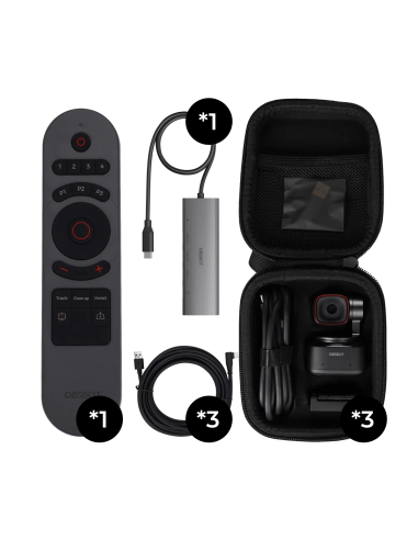 OBSBOT Tiny 2 Multicam Combo. Incluye 3 Tiny 2,...