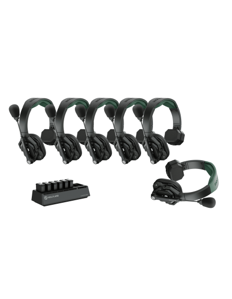 Hollyland Solidcom SE Pro 6S Intercomunicador con auriculares con cancelación de ruido para 6 personas