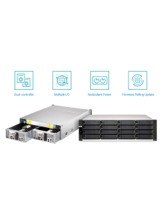 QNAP NAS empresarial 16 bahías, ZFS, SAS 12G/6G, Xeon... 2