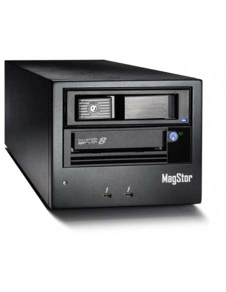 Magstor Unidad LTO8 externo Thunderbolt 3 con slot para disco de 3.5 y 3 años garantía