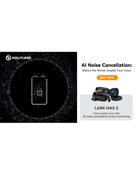 Hollyland LARK MAX 2 Combo 4-Person Version (Space Gray, with Camera RX + USB-C RX) Wireless Microphone