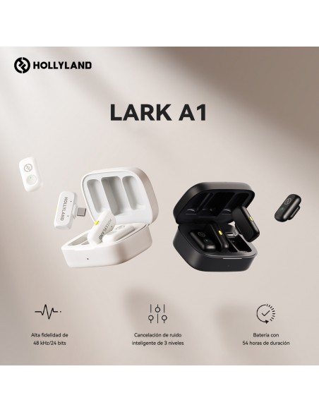 Hollyland LARK A1 Duo (Space Gray, with USB-C RX + Charging Case) Wireless Microphone