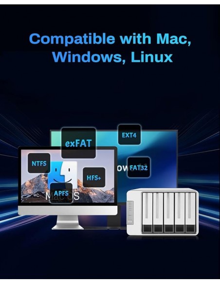Terramaster Cabina Raid 5 HDD RAID 0, 1, 5, 10 y JBOD USB-C 5Gbit