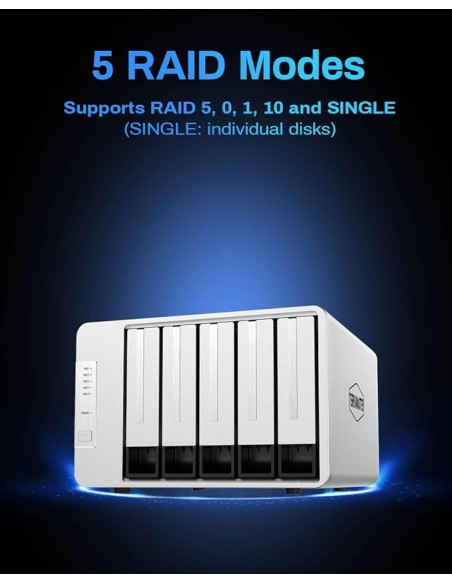 Terramaster Cabina Raid 5 HDD RAID 0, 1, 5, 10 y JBOD USB-C 5Gbit