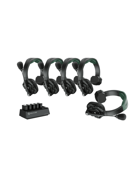 Hollyland Solidcom SE Pro 5S Intercomunicador con auriculares con cancelación de ruido para 5 personas