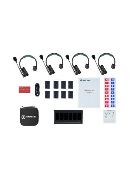 Hollyland Solidcom SE Pro 4S 4-Person Noise Cancelling Headset Intercom