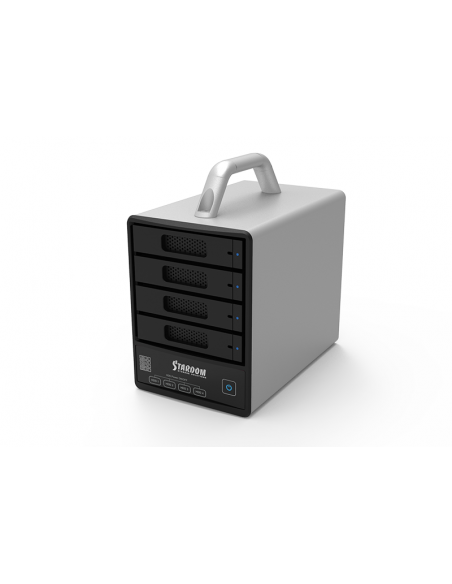Stardom 4 Bay ST4-B31 Color Plata USB3.2 External Storage with C-C cable (could turn off any drive by front power switch button)