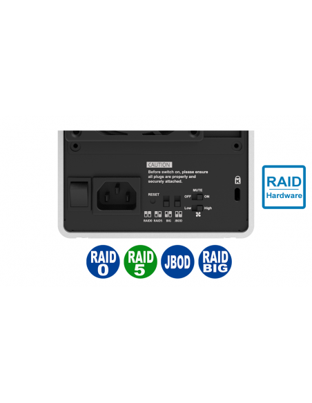 Stardom SR4-B32. Cabina RAID 4 discos RAID5, 0, etc. USB 3.2. Color Plateado