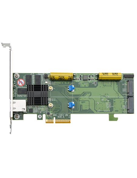 ARECA 2x M.2 + PCIe 2.0 x4, RAID Card 512MB Cache, 2280,22110