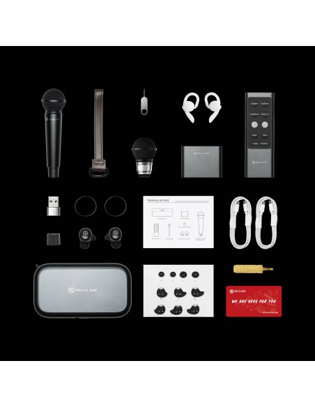 Hollyland MELO P1 Ultimate Combo (Gris espacial, con mezclador audio inteligente + auriculares monitorización TWS + mando a distancia + estuche de carga + cápsula dinámica intercambiable)