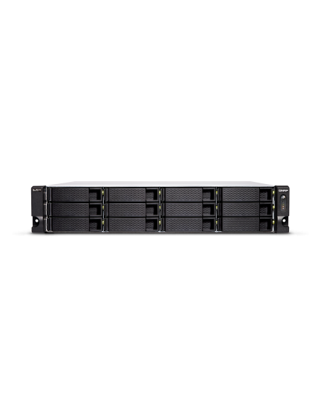 QNAP 18-Bay 2U NAS, Intel Xeon D-1622, 32GB RAM, 4x2.5GbE RJ45 LAN, 2x10GbE SFP+, iSCSI, RAID, PCIe, USB 3.2, QuTS hero O.S. w/ ZFS, FC support