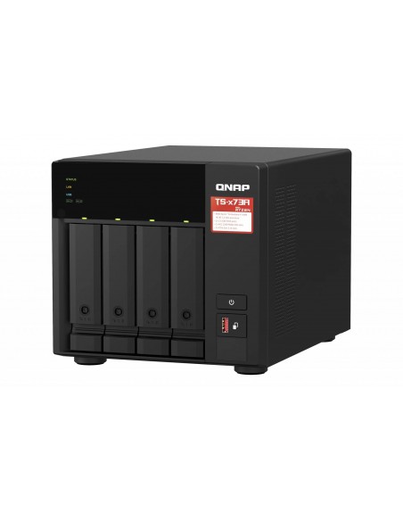 QNAP AMD Ryzen V1500B Quad-core (4 Core) 2,20 GHz - 8GB RAM 2 x RJ-45 - 2.5 Gigabit Ethernet