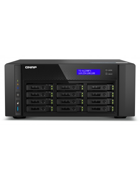 Qnap AMD EPYC™ 7302P, 16C/32T up to 3.3 GHz 256 GB RDIMM DDR4 ECC 2 x 2.5GbE + 2 x 25GbE SFP28