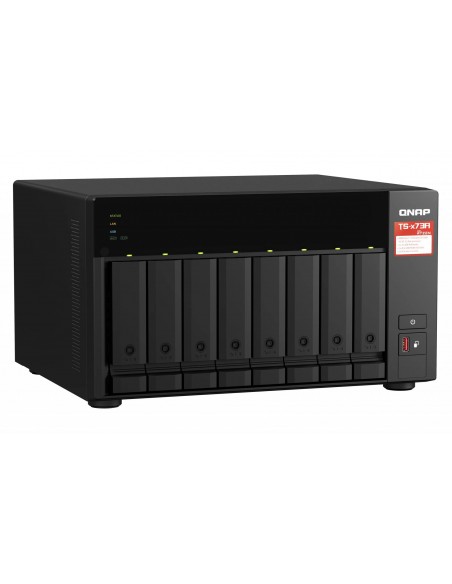 QNAP 8-bay 3.5" HDD TOWER NAS (TS-873A-8G) with 5 Ports 2.5GbE Unmanaged Switch (QSW-1105-5T), Bundl