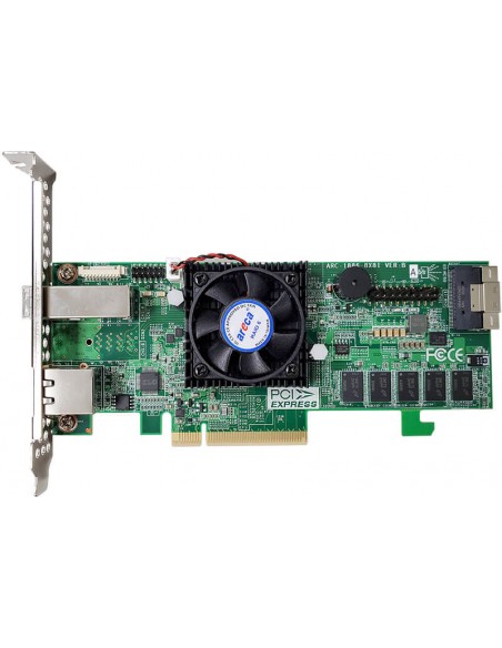 ARECA 12 PORT TRI MODE RAID PCIE 4 X8, 8GB Cache, (1x int[SFF-8654]/1x ext), LP