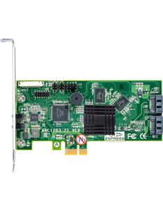 ARECA PCIE X1 CONTROLLER, 2X 6GB/S SATA, RAID 0/1, 512MB Cache, 1Ghz CPU, LP