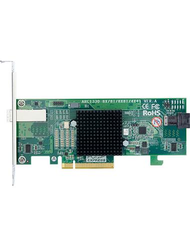 ARECA PCIe 3.0 x8 SAS Adapter, 8x 12Gb/s 1x int. (SFF-8643) & 1x ext. (SFF-8644)