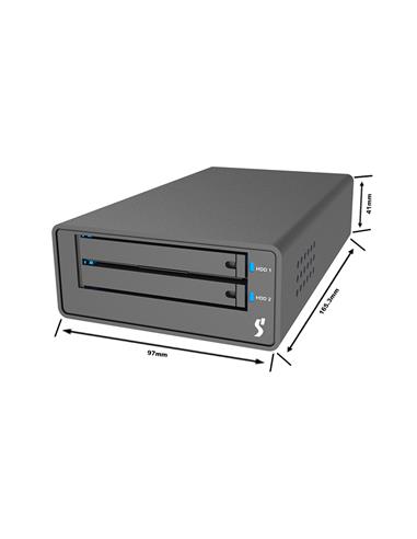 Stardom 2 Bay MR2-B31 Type C USB3.1 Almacenamiento portátil color Negro