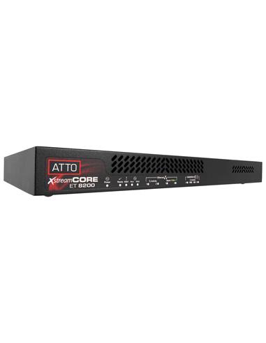 ATTO XstreamCORE DC 40GbE to 8-port 12Gb SAS/SATA Storage Controller; QSFP+; R/PSU (Tape Only) 1RU