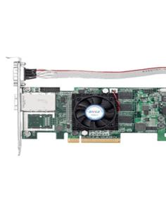 ARECA 4port 6Gb/s SAS PCIe x8 RAID Card,512MB Cache, 1x extern SFF-8088, LP