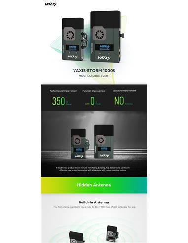 Vaxis Storm 1000s Kit Transmisión Inalámbrico SDI/HDMI 300m V Mount