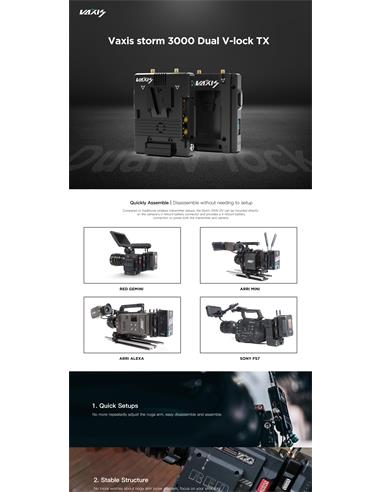 Vaxis Storm 3000 DV Kit Transmisión Inalámbrico SDI/HDMI 1000m V Mount