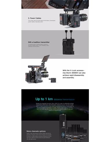 Vaxis Storm 3000 DV Kit Transmisión Inalámbrico SDI/HDMI 1000m V Mount