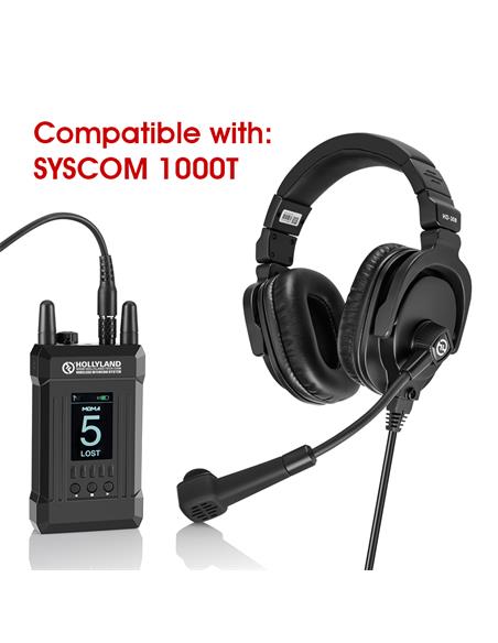 Hollyland auriculares 2 orejas para Syscom 1000T (LEMO)