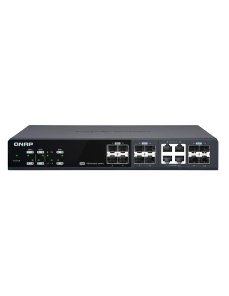QSW-M1204-4C, 12 port of 10GbE speed, 8 port SFP+, 4 port  SFP+/ NBASE-T
