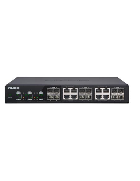 QSW-M1208-8C, 12 port of 10GbE speed, 4 port SFP+, 8 port  SFP+/ NBASE-T