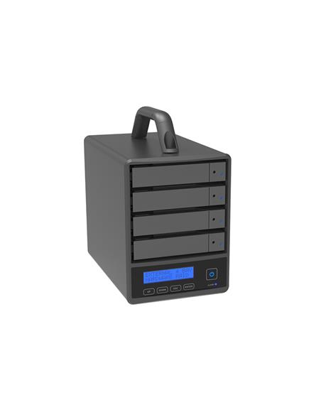 Stardom Cabina RAID con 4 discos. USB-C, DisplayPort. RAID5 - RAID0 - JBOD Color Negro