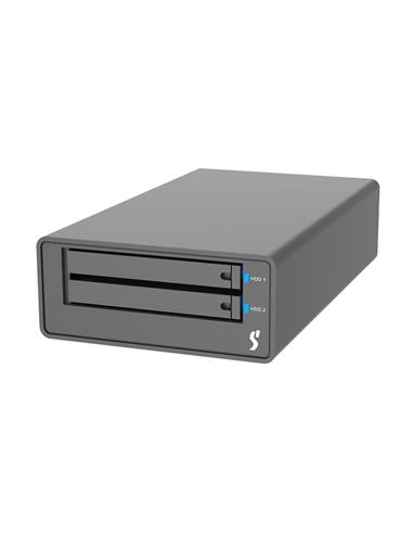 Stardom Cabina RAID portátil 2 x M.2 SATA SSD, USB 3.2 Gen2 Type-C, con cable C - C & C-A USB