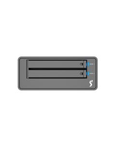 Stardom Cabina RAID portátil 2 x M.2 SATA SSD, USB 3.2 Gen2 Type-C, con cable C - C & C-A USB 2