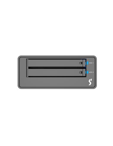 Stardom Cabina RAID portátil 2 x M.2 SATA SSD, USB 3.2 Gen2 Type-C, con cable C - C & C-A USB