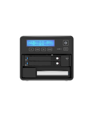 Stardom Cabina RAID0/1 2x M.2 SATA y 1 HDD 3.5" a USB-C. Cable USB-C a USB-C