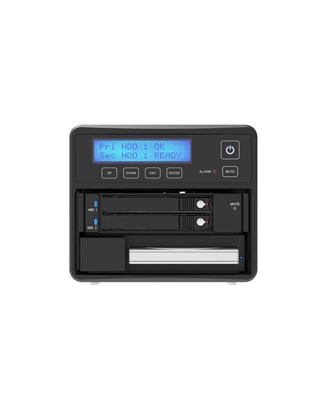 Stardom Cabina RAID0/1 2x M.2 SATA y 1 HDD 3.5" a USB-C. Cable USB-C a USB-C