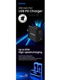 Alimentador Bronine Cargador 1 USB-C Puerto 65W GaN 2